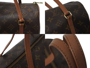 LOUIS VUITTON ルイヴィトン パピヨン26 ハンドバッグ M51386 モノグラム PVC レザー ブラウン ゴールド金具 美品 中古 4b002348