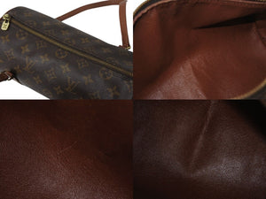 LOUIS VUITTON ルイヴィトン パピヨン26 ハンドバッグ M51386 モノグラム PVC レザー ブラウン ゴールド金具 美品 中古 4b002348