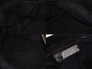 BALENCIAGA バレンシアガ ハンドバッグ ブラック ザ・シティ 115748 レザー シルバー金具 N22534L 美品 中古 4b002351