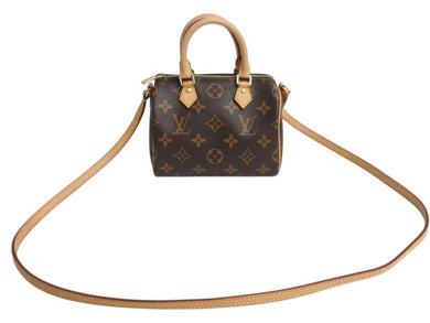 極美品 LOUIS VUITTON ルイヴィトン ナノスピーディ 2WAY ショルダーバッグ M61252 モノグラム 中古 4b002352