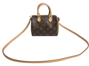極美品 LOUIS VUITTON ルイヴィトン ナノスピーディ 2WAY ショルダーバッグ M61252 モノグラム 中古 4b002352