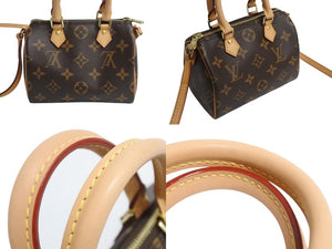 極美品 LOUIS VUITTON ルイヴィトン ナノスピーディ 2WAY ショルダーバッグ M61252 モノグラム 中古 4b002352