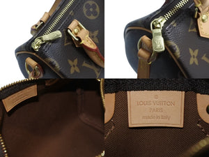 極美品 LOUIS VUITTON ルイヴィトン ナノスピーディ 2WAY ショルダーバッグ M61252 モノグラム 中古 4b002352