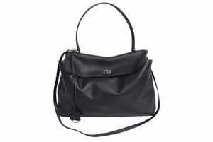 BALENCIAGA バレンシアガ ロデオ ラージ レザー 2WAY ショルダーバッグ 789744 ブラック シルバー金具 美品 中古 4b002353