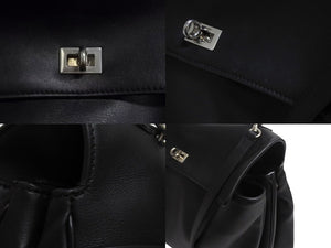 BALENCIAGA バレンシアガ ロデオ ラージ レザー 2WAY ショルダーバッグ 789744 ブラック シルバー金具 美品 中古 4b002353
