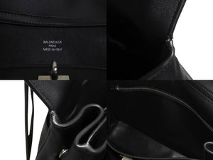 BALENCIAGA バレンシアガ ロデオ ラージ レザー 2WAY ショルダーバッグ 789744 ブラック シルバー金具 美品 中古 4b002353