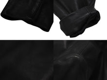 画像をギャラリービューアに読み込む, CHROME HEARTS クロムハーツ 4クロスボールボタン レザーコート レディース ブラック サイズS 美品 中古 4b002359 