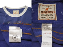 画像をギャラリービューアに読み込む, TRUNK SHOW トランクショー KISS 長袖Ｔシャツ ブルー ホワイト バンTシャツ リバイバルプリント シーム コットン 美品 中古 4b002360 