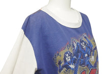 画像をギャラリービューアに読み込む, TRUNK SHOW トランクショー KISS 長袖Ｔシャツ ブルー ホワイト バンTシャツ リバイバルプリント シーム コットン 美品 中古 4b002360 