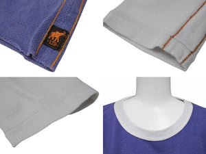 TRUNK SHOW トランクショー KISS 長袖Ｔシャツ ブルー ホワイト バンTシャツ リバイバルプリント シーム コットン 美品 中古 4b002360 