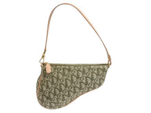 Load image into Gallery viewer, 極美品 Christian Dior クリスチャンディオール サドルポーチ ワンショルダーバッグ ヴィンテージ トロッター柄 カーキ 中古 4b002369