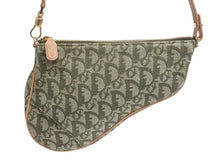 Load image into Gallery viewer, 極美品 Christian Dior クリスチャンディオール サドルポーチ ワンショルダーバッグ ヴィンテージ トロッター柄 カーキ 中古 4b002369