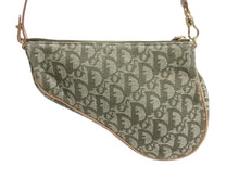 Load image into Gallery viewer, 極美品 Christian Dior クリスチャンディオール サドルポーチ ワンショルダーバッグ ヴィンテージ トロッター柄 カーキ 中古 4b002369