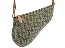 Load image into Gallery viewer, 極美品 Christian Dior クリスチャンディオール サドルポーチ ワンショルダーバッグ ヴィンテージ トロッター柄 カーキ 中古 4b002369