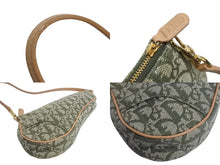 Load image into Gallery viewer, 極美品 Christian Dior クリスチャンディオール サドルポーチ ワンショルダーバッグ ヴィンテージ トロッター柄 カーキ 中古 4b002369