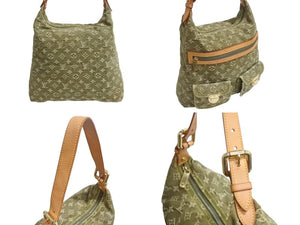 LOUIS VUITTON ルイヴィトン バギーPM ショルダーバッグ M95213 モノグラムデニム カーキ ゴールド 美品 中古 4b002372