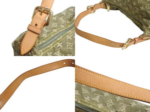 LOUIS VUITTON ルイヴィトン バギーPM ショルダーバッグ M95213 モノグラムデニム カーキ ゴールド 美品 中古 4b002372