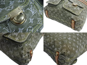 LOUIS VUITTON ルイヴィトン バギーPM ショルダーバッグ M95213 モノグラムデニム カーキ ゴールド 美品 中古 4b002372