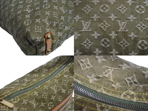 LOUIS VUITTON ルイヴィトン バギーPM ショルダーバッグ M95213 モノグラムデニム カーキ ゴールド 美品 中古 4b002372