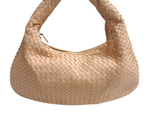 BOTTEGAVENETA ボッテガヴェネタ イントレチャート ホーボー ワンショルダーバッグ 189227 レザー ピンク 鞄 肩掛け 美品 中古 4b002373