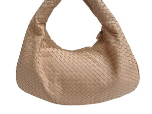 BOTTEGAVENETA ボッテガヴェネタ イントレチャート ホーボー ワンショルダーバッグ 189227 レザー ピンク 鞄 肩掛け 美品 中古 4b002373