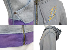 Load image into Gallery viewer, TRUNKSHOW トランクショー ジップアップパーカー 500着限定 刺繍 ブルー パープル イエロー コットン フリーサイズ 美品 中古 4b002381