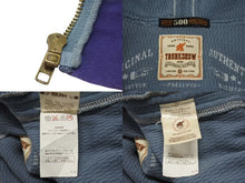 Load image into Gallery viewer, TRUNKSHOW トランクショー ジップアップパーカー 500着限定 刺繍 ブルー パープル イエロー コットン フリーサイズ 美品 中古 4b002381