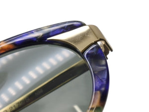 極美品 GUCCI グッチ サングラス キャッツアイシェイプ GG2127/S プラスチック ブラウン ブルー ゴールド 中古 4b002390
