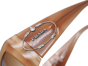 PRADA プラダ サングラス アイウェア ブランドロゴ SPR01 プラスチック メタル ブラウン サイズ 59◻︎15 135 美品 中古 4b002391 