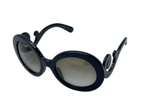 極美品 PRADA プラダ デザインフレーム サングラス ミニマル バロックシリーズ SPR27N ブラック サイズ55◻︎22 135 中古 4b002392 