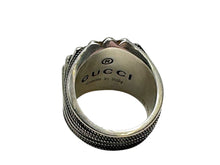 画像をギャラリービューアに読み込む, GUCCI グッチ インターロッキングG スターリング 指輪 イタリア製シルバー925 21.5g サイズ13号 美品 中古 4b002393 