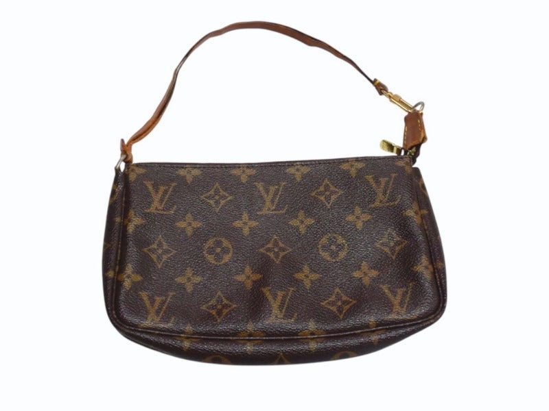 [USED/中古]LOUIS VUITTON ルイ・ヴィトン アクセサリーポーチ M51980 ポシェット アクセソワール ブラウン PVC レザー ゴールド金具 Cランク 中古 4b002394