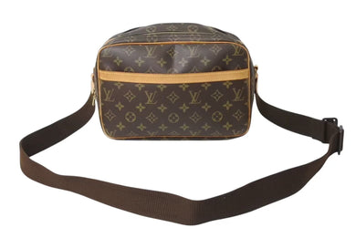 LOUIS VUITTON ルイヴィトン リポーターPM ショルダーバッグ M45254 モノグラム ブラウン ゴールド金具 美品 中古 4b002401
