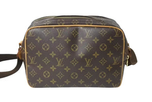 LOUIS VUITTON ルイヴィトン リポーターPM ショルダーバッグ M45254 モノグラム ブラウン ゴールド金具 美品 中古 4b002401