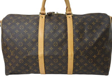 Load image into Gallery viewer, LOUIS VUITTON ルイヴィトン モノグラム キーポルバンドリエール50 ブラウン M41416 ボストンバッグ 旅行バッグ ロゴ ゴールド金具 美品 中古 4b002403