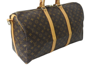 LOUIS VUITTON ルイヴィトン モノグラム キーポルバンドリエール50 ブラウン M41416 ボストンバッグ 旅行バッグ ロゴ ゴールド金具 美品 中古 4b002403