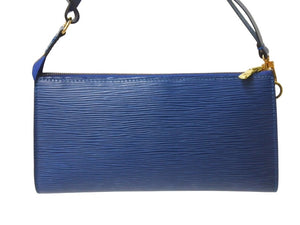 極美品 LOUIS VUITTON ルイヴィトン ポシェット アクセソワール ワンショルダーバッグ M52945 エピ レザー ブルー 中古 4b002406