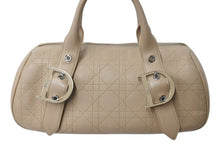 Load image into Gallery viewer, CHRISTIAN DIOR クリスチャンディオール カナージュ ミニボストンバッグ ハンドバッグ ロゴ金具 レザー ベージュ 美品 中古 4b002408