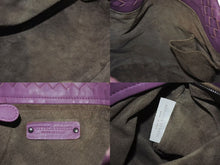 Load image into Gallery viewer, BOTTEGAVENETA ボッテガヴェネタ ハンドバッグ パープル 紫 B00974951B レザー ガンメタ金具 美品 中古 4b002410