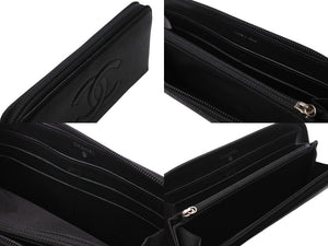 CHANEL シャネル ココマーク ラウンドファスナー 長財布 財布 A50071 18番台 キャビアスキン ブラック 良品 中古 4b002416