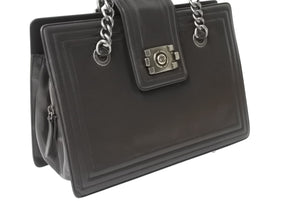 CHANEL シャネル ボーイシャネル チェーンワンショルダーバッグ 15番台 ココマーク カーフレザー ブラウン 美品 中古 4b002418