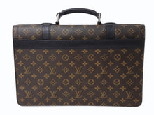 Load image into Gallery viewer, LOUIS VUITTON ルイヴィトン ラリー ビジネスバッグ ブリーフケース M92292 モノグラム マカサー ブラウン シルバー金具 美品 中古 4b002423