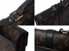 Load image into Gallery viewer, LOUIS VUITTON ルイヴィトン ラリー ビジネスバッグ ブリーフケース M92292 モノグラム マカサー ブラウン シルバー金具 美品 中古 4b002423