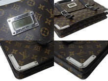 Load image into Gallery viewer, LOUIS VUITTON ルイヴィトン ラリー ビジネスバッグ ブリーフケース M92292 モノグラム マカサー ブラウン シルバー金具 美品 中古 4b002423