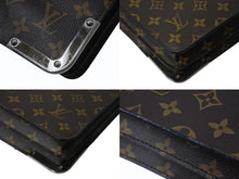 Load image into Gallery viewer, LOUIS VUITTON ルイヴィトン ラリー ビジネスバッグ ブリーフケース M92292 モノグラム マカサー ブラウン シルバー金具 美品 中古 4b002423