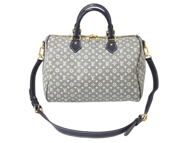 LOUIS VUITTON ルイヴィトン スピーディ バンドリエール30 2WAYバッグ M56703 モノグラム イディール ネイビー 美品 中古 4b002424