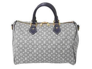 LOUIS VUITTON ルイヴィトン スピーディ バンドリエール30 2WAYバッグ M56703 モノグラム イディール ネイビー 美品 中古 4b002424