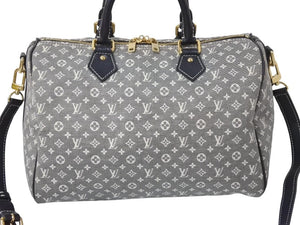 LOUIS VUITTON ルイヴィトン スピーディ バンドリエール30 2WAYバッグ M56703 モノグラム イディール ネイビー 美品 中古 4b002424