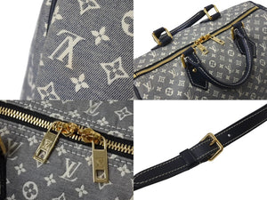 LOUIS VUITTON ルイヴィトン スピーディ バンドリエール30 2WAYバッグ M56703 モノグラム イディール ネイビー 美品 中古 4b002424