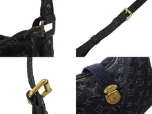 Load image into Gallery viewer, LOUIS VUITTON ルイヴィトン ショルダーバッグ スライトリー モノグラム デニム M95835 ブラック ゴールド金具 美品 中古 4b002425